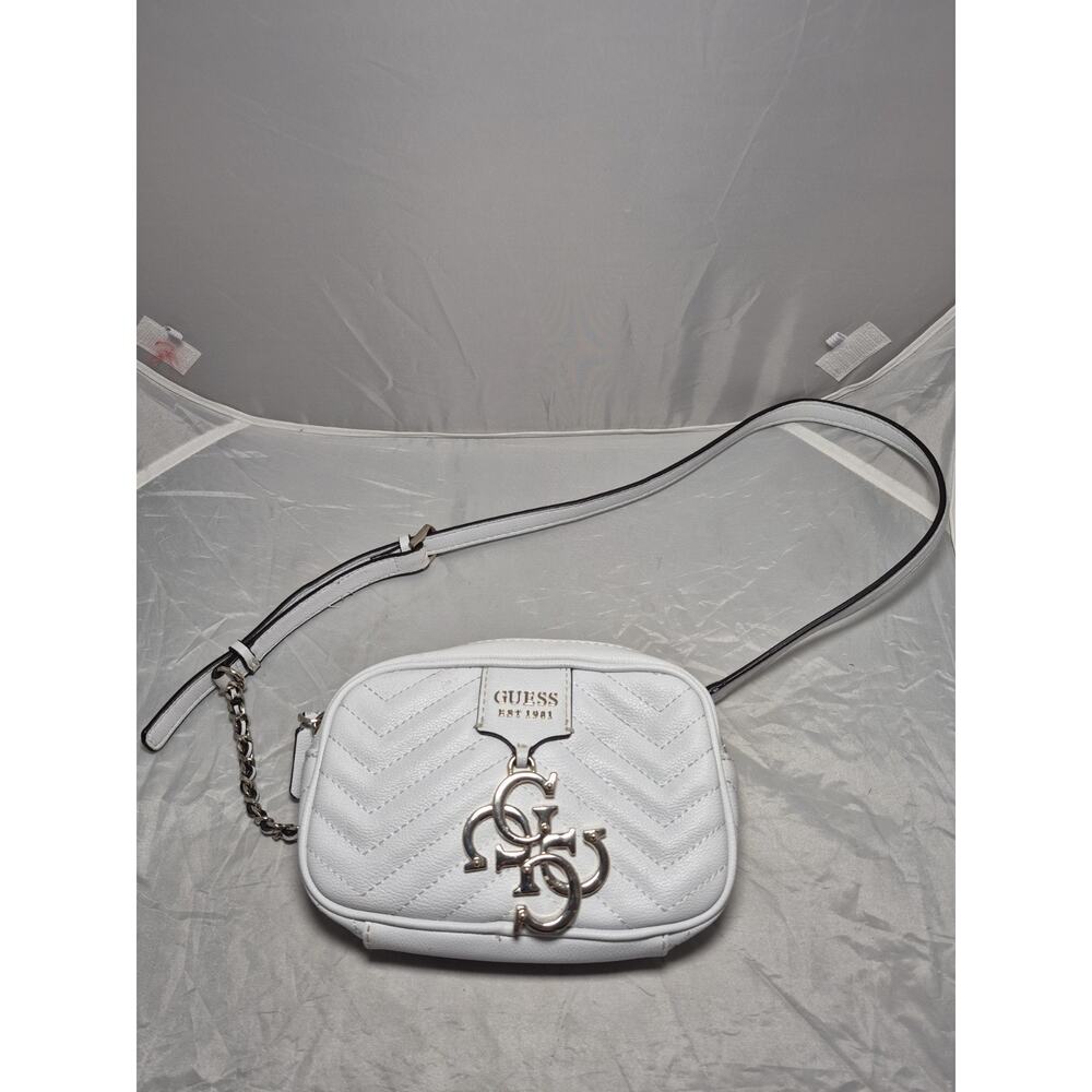 💥 WHITE GUESS SHOULDER BAG VIOLET HANDBAG Crossbody